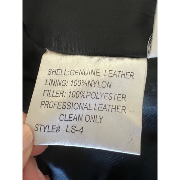 NIKO Women’s Italy London USA Genuine Black Leather Tie Waist Jacket Coat L/XL - Picture 6 of 8